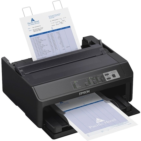 Epson Printer, 9-Pin, Serial Impact Dot Matrix, 55dB, Black/Gray EPSC11CF37201